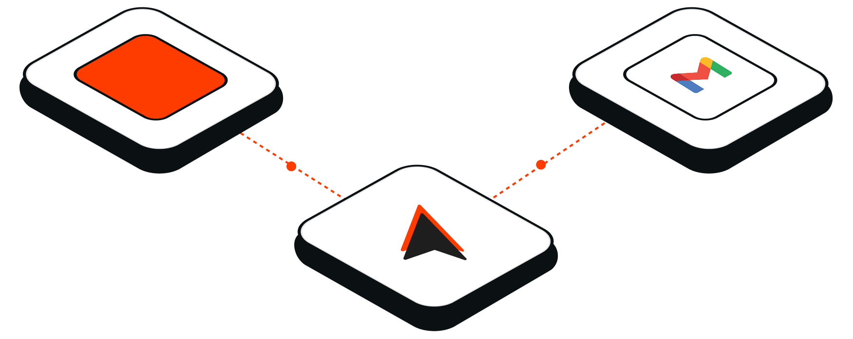 isometric illustration of connected libra ai tools