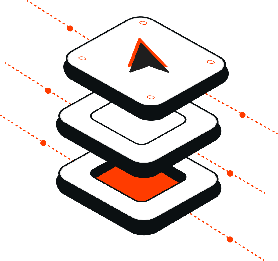 isometric illustration of stacked libra ai layers