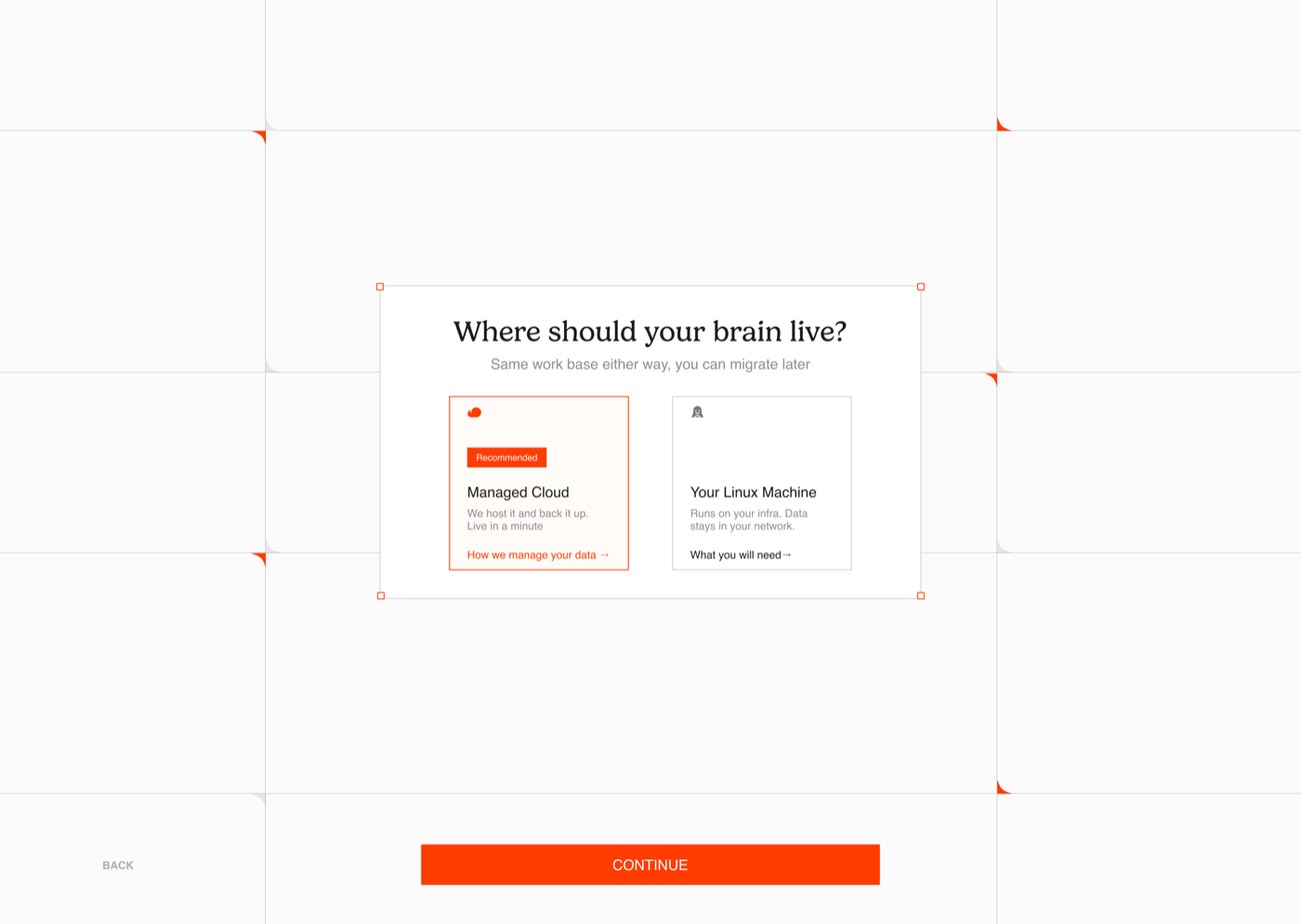 libra ai hosting choice screen
