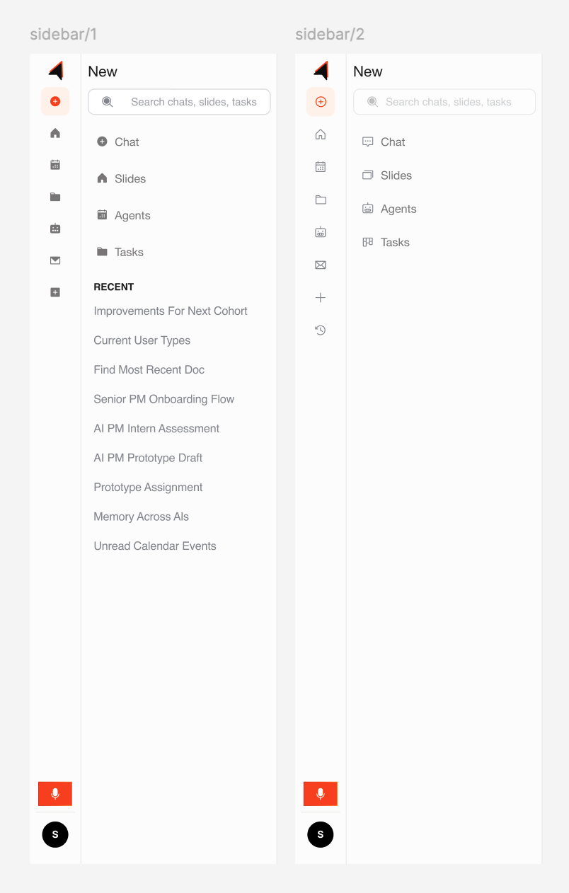 libra ai sidebar variants